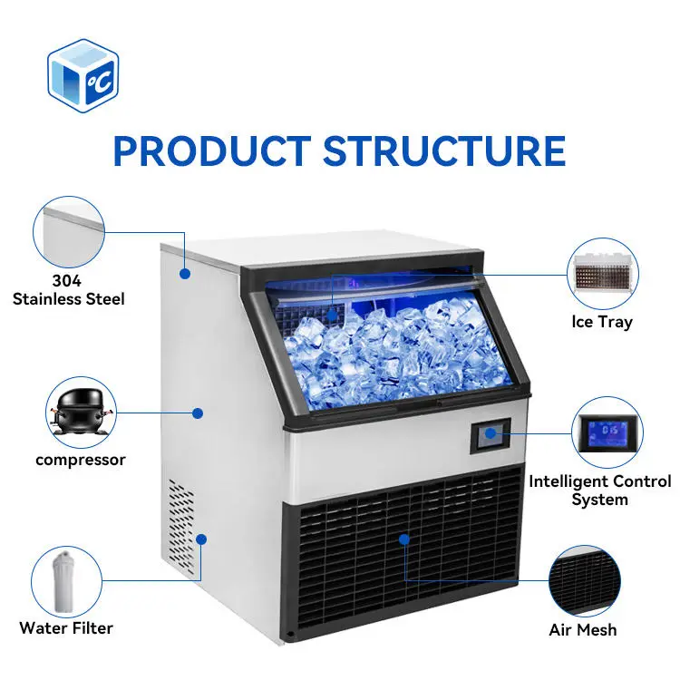 Factory High Capacity Commercial Kitchen Refrigeration Equipment 117kg Commercial Ice Block Making Machine For Business — image 6
