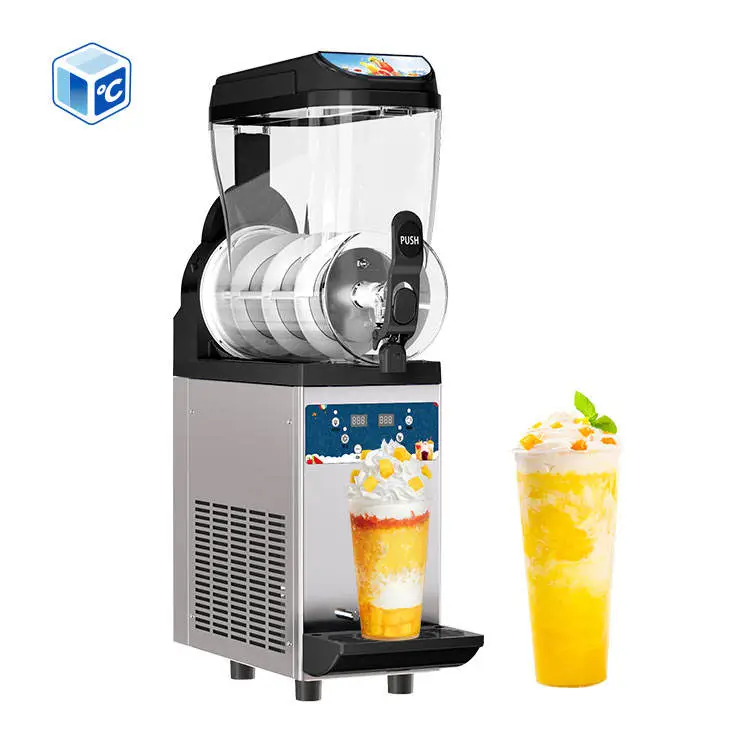 Commercial Slushy Machine Frozen Drink Single Cylinder Slush Machine Ice Shaver Machine Slushie Machine Frozen Drink LED — view 1