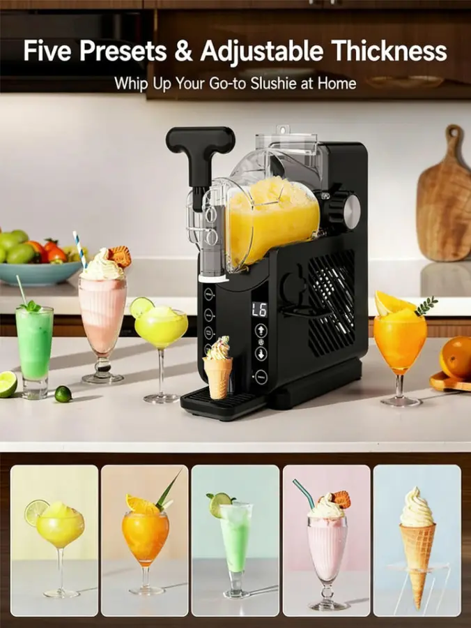 CE CB ETL Slushy Machine Ice Cream Machine Portable Electric Smoothie Blender For Ice Cream Beer Juice Smoothies — image 4