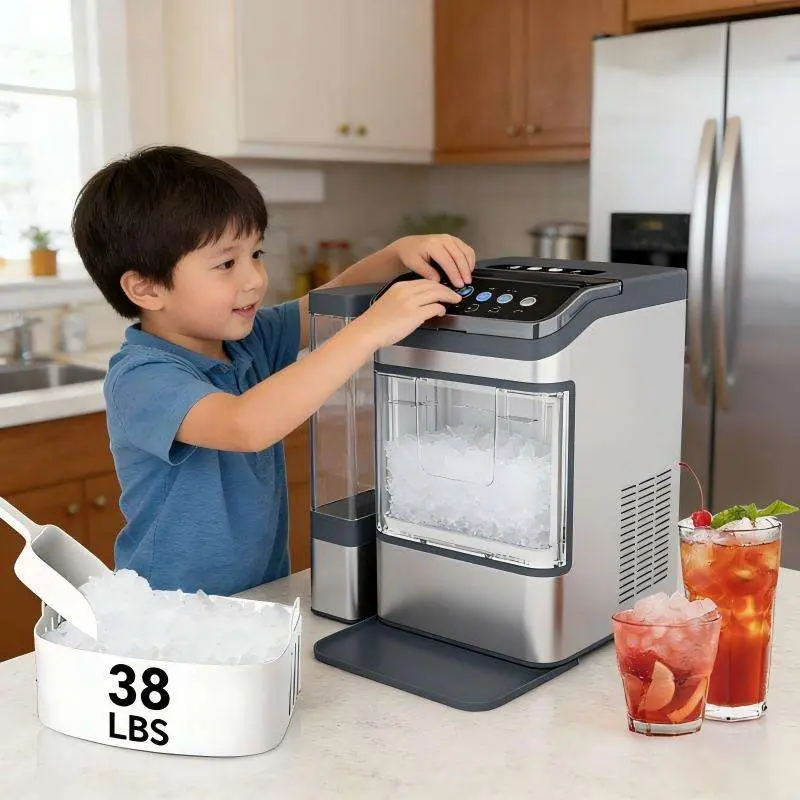 Factory Price Chewable Ice Maker Machine Built-In Scoop Holder Ice Maker Machine Nuggets With Large Capacity Individual Water — image 4