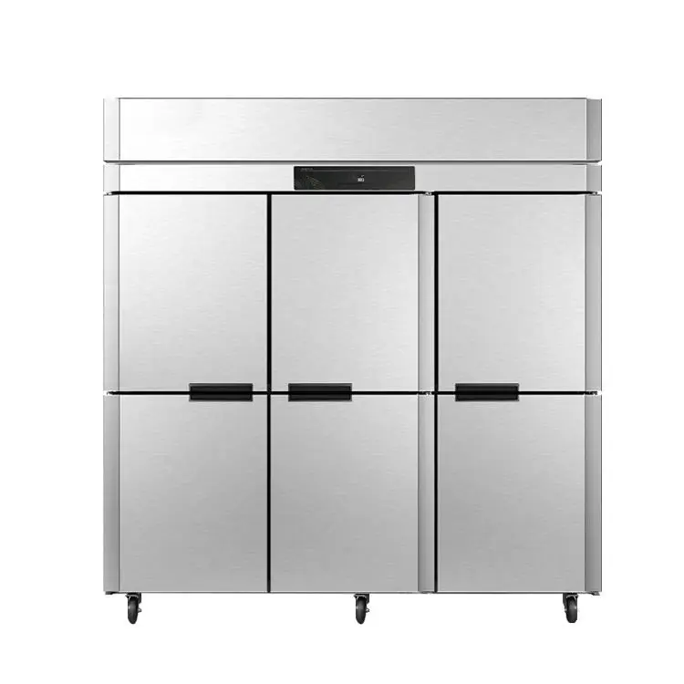 Dual Temp Commercial Upright Fridge Stainless Steel Digital Temp Display 10 Year Durability Anti Condensation for Restau — view 1