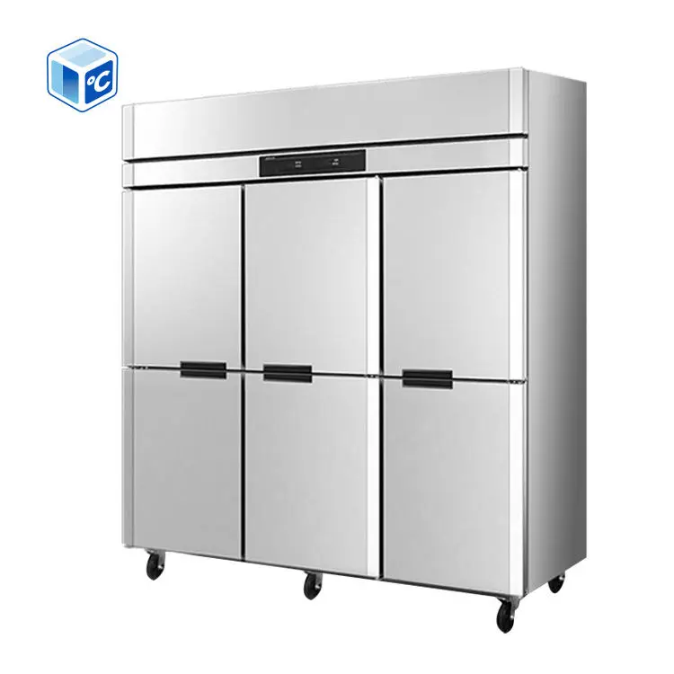 Dual Temp Commercial Upright Fridge Stainless Steel Digital Temp Display 10 Year Durability Anti Condensation for Restau — view 2