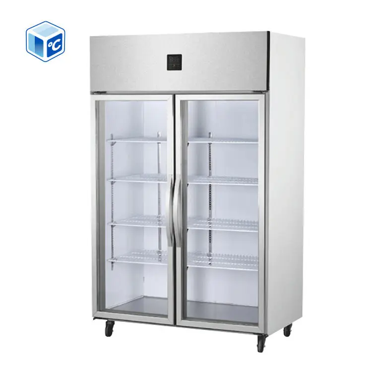 Commercial Upright Stainless Steel Fridge 4 Or 6 Door Dual Temp Direct Cooling Refrigerators Brand Compressor For Café K — view 1