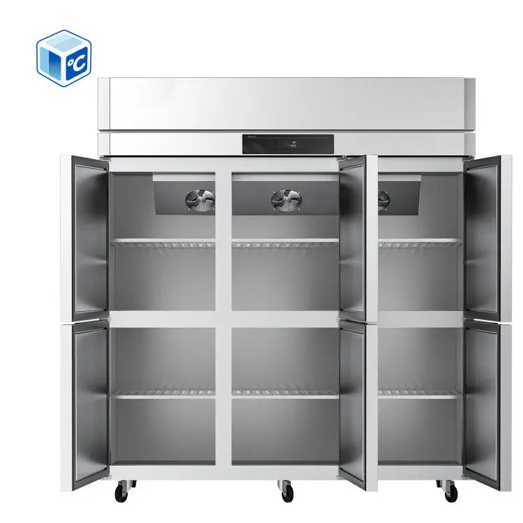 Dual Temp Commercial Upright Fridge Stainless Steel Digital Temp Display 10 Year Durability Anti Condensation for Restau — view 3