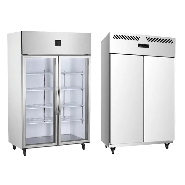 Commercial Upright Stainless Steel Fridge 4 Or 6 Door Dual Temp Direct Cooling Refrigerators Brand Compressor For Café Kitchen — image 5
