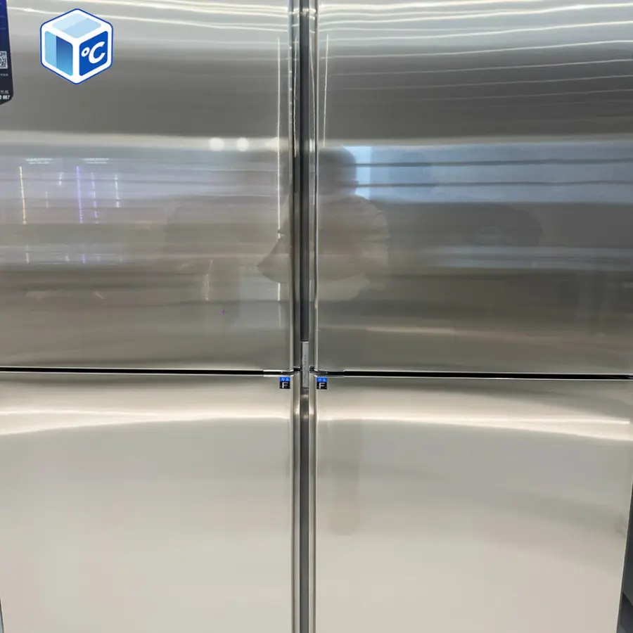 Energy Saving Stainless Steel Freezers Direct Cooling 4 Door -18℃ Vertical Commercial Kitchen Freezer for Sale — image 5