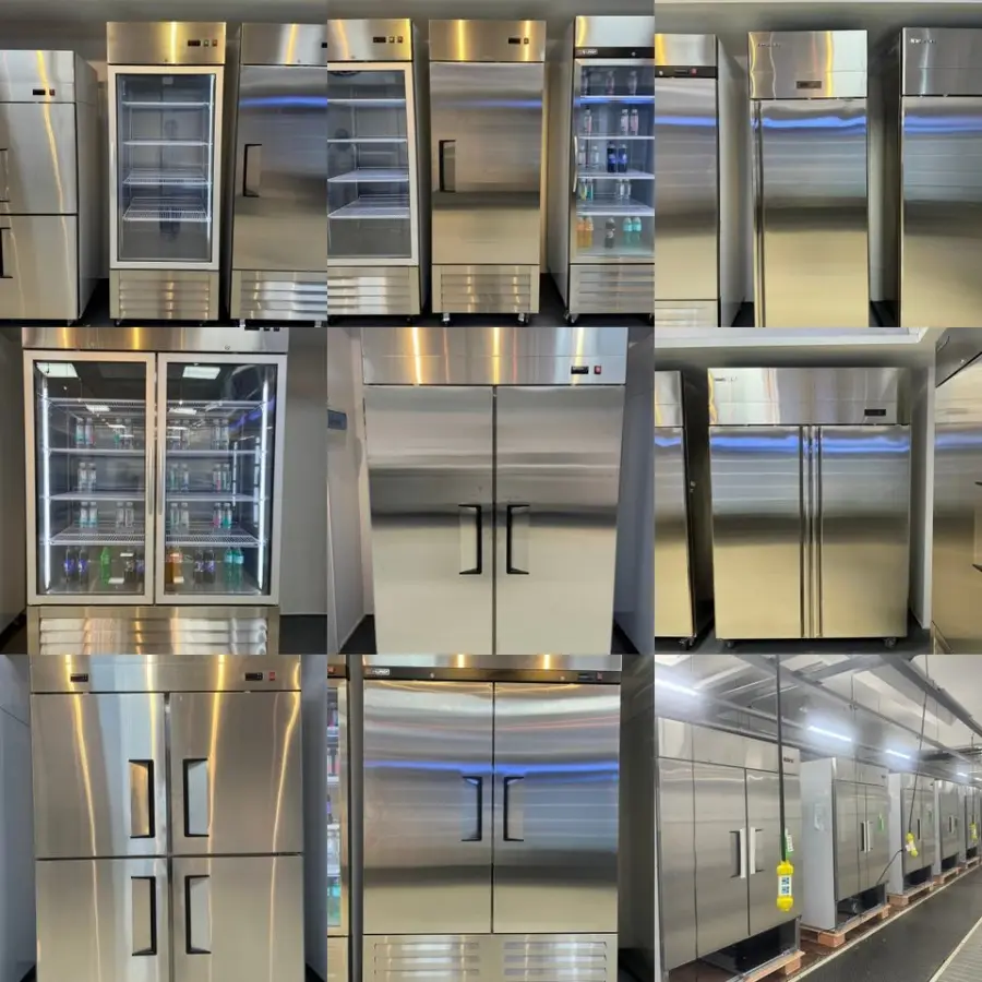 ETL UL CE Stainless Steel Air Cooling Four Door Dual Temperature Kitchen Refrigerator Vertical Commercial Kitchen Freezer — image 7