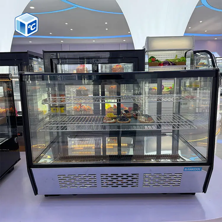 Factory Cake Showcase Chiller Refrigerator Cake Display Showcase 4.8cu.Ft Cake Chiller Table Top Cake Display Fridge Sma — view 1