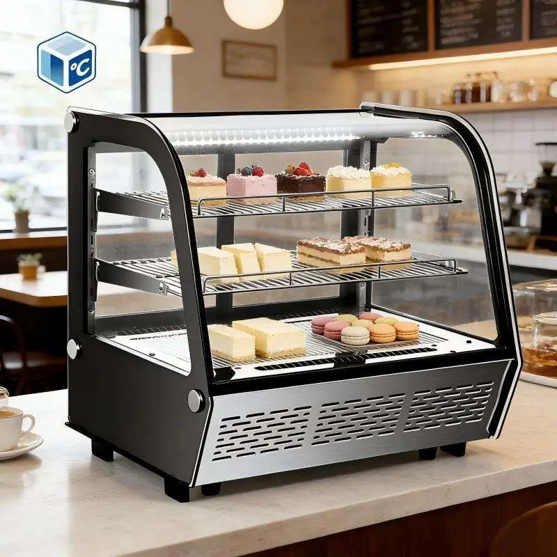 Commercial Cake Display Fridge Cake Cooler Digital Temperature Control Stainless Steel Interior CE Approved for Dessert — view 1