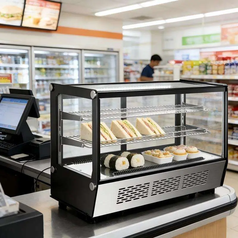 Factory Cake Showcase Chiller Refrigerator Cake Display Showcase 4.8cu.Ft Cake Chiller Table Top Cake Display Fridge Small — image 4