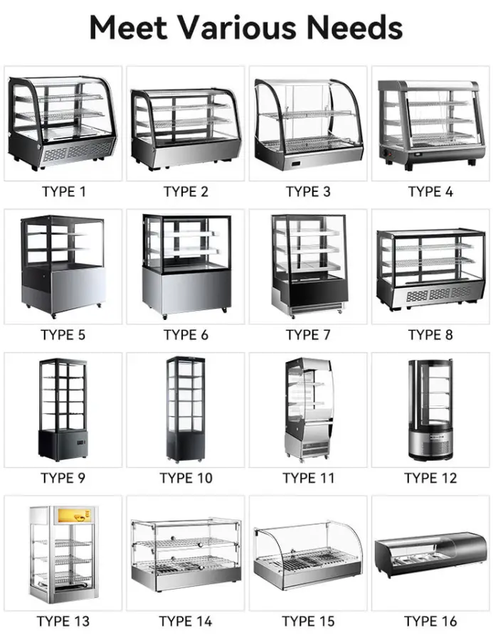 Commercial Cake Display Fridge Cake Cooler Digital Temperature Control Stainless Steel Interior CE Approved for Dessert Café — image 7