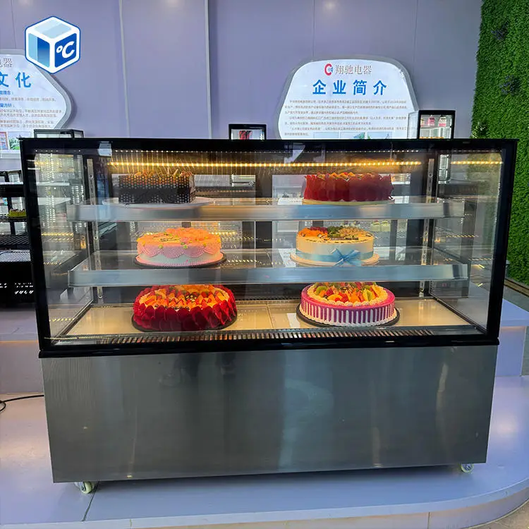 OEM ODM Wholesale Commercial Cake Display Cooler Refrigerated Cake Display Fridge Showcase with LED — view 1