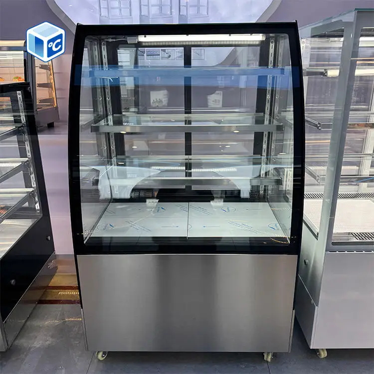 Energy Saving Commercial Cake Display Cooler Stainless Steel Refrigerated Cake Display Showcase With 3 Led Lighting — image 3