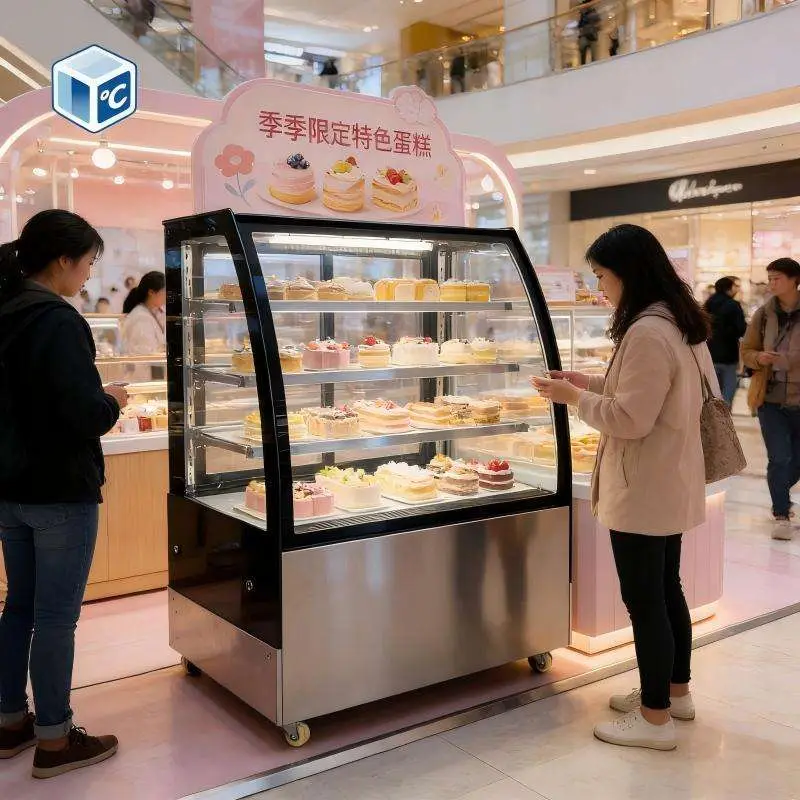 Energy Saving Commercial Cake Display Cooler Stainless Steel Refrigerated Cake Display Showcase With 3 Led Lighting — image 5