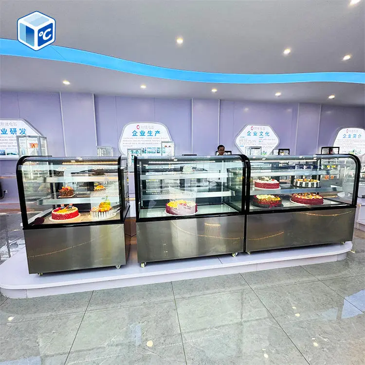 Energy Saving Commercial Cake Display Cooler Stainless Steel Refrigerated Cake Display Showcase With 3 Led Lighting — image 7