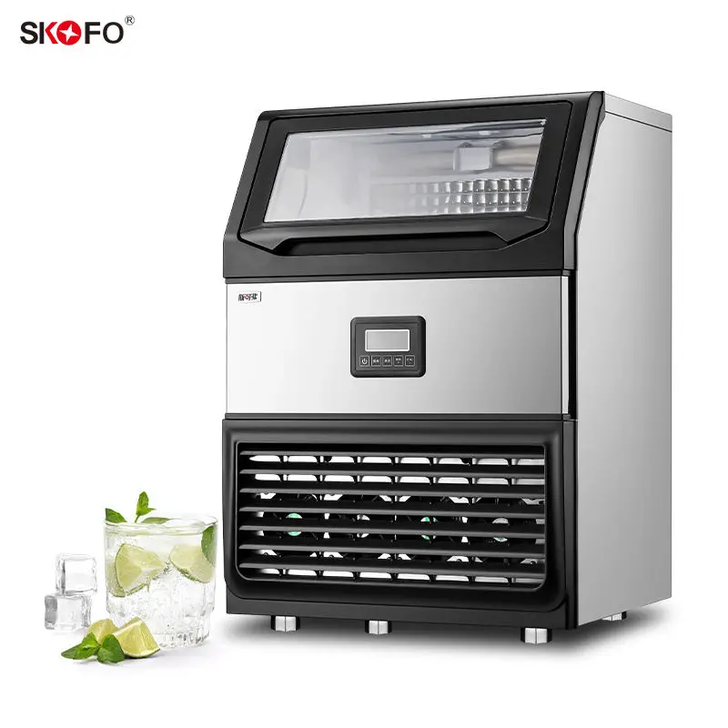 Commercial Stainless Steel Ice Cube Maker Machine with Touchpad Control 20-30kg/Day Capacity — view 1