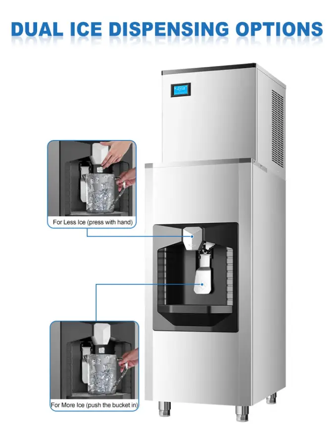 Energy Save Commercial Cube Ice Machine 360lbs -900lbs /day with Auto Dispenser for Hotel and Restaurant Use — image 4