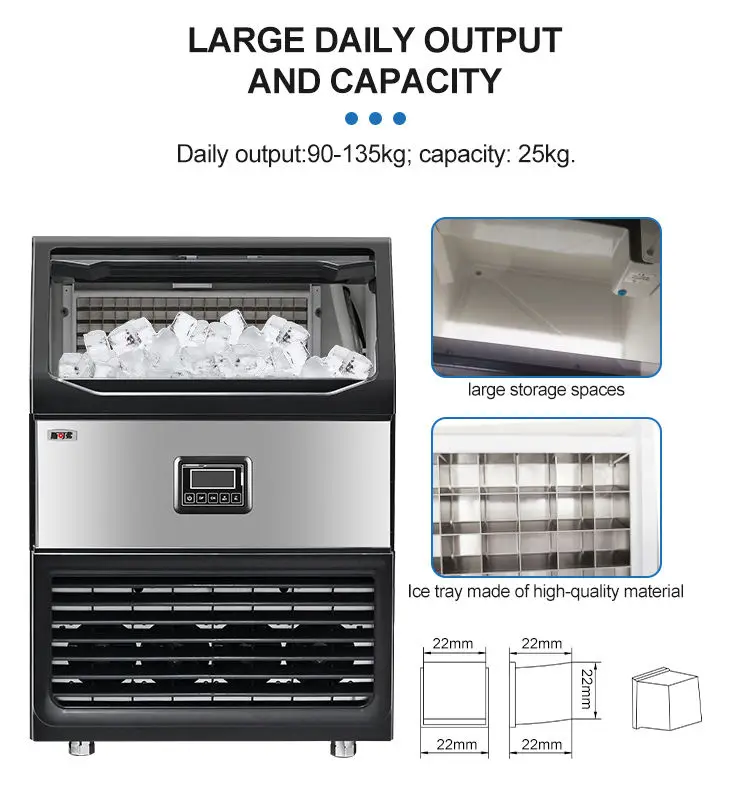 Best-Selling Electric Small Counter Top Cube Ice Maker 25KG Capacity 220-240V/110V Commercial Use High Self-Cleaning Air Cooling — image 7