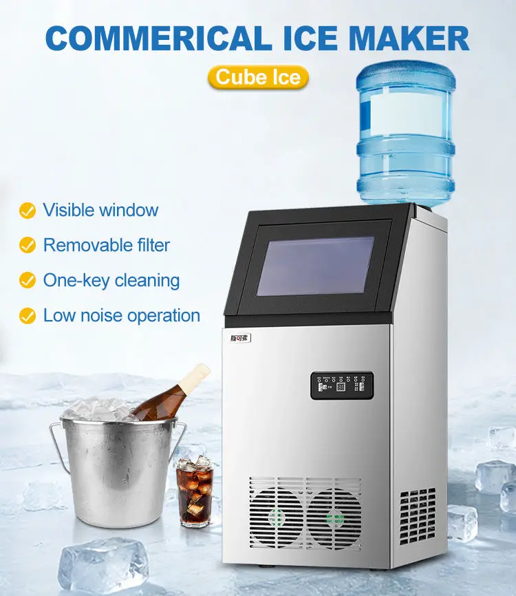 Cheap SKOFO Electric Home Ice Cube Maker Household Hotel Use High Capacity Ice Machine Touchpad Control Stainless Steel — image 4