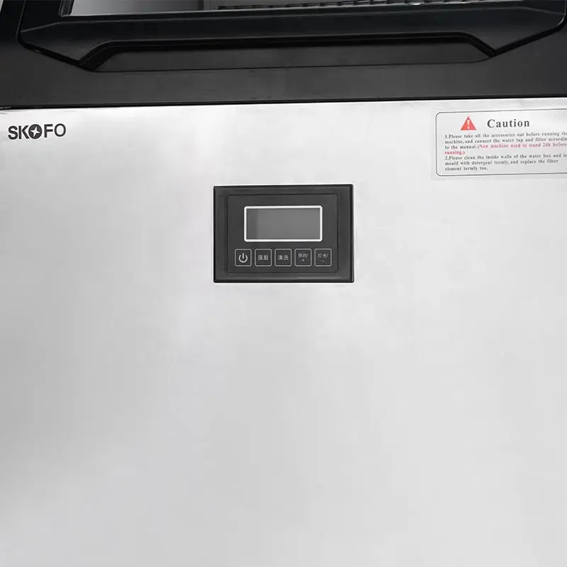 Commercial Electric Ice Maker Machine Stainless Steel Counter Freestanding Cube Ice 160Kg/Day Capacity Hotel 220-240V 500W — image 5