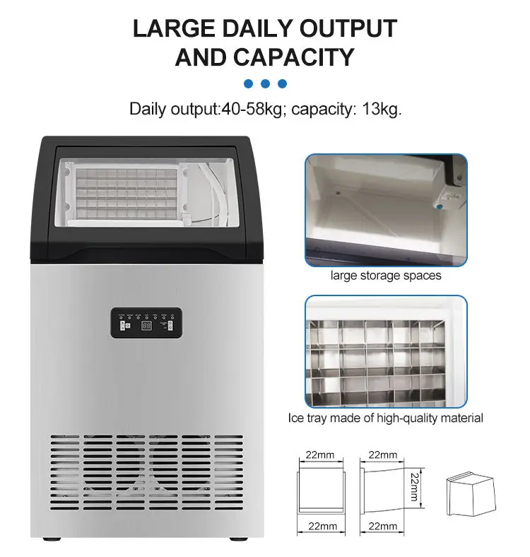 China Manufacturer Automatic Add Water Commercial Electric Ice Cube Generator Machine — view 3