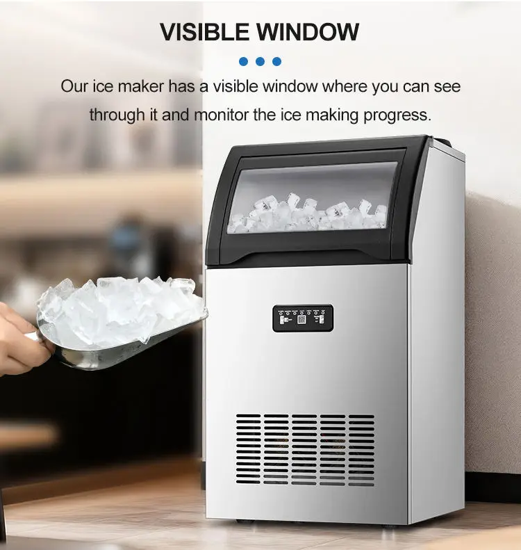 China Manufacturer Automatic Add Water Commercial Electric Ice Cube Generator Machine — view 5