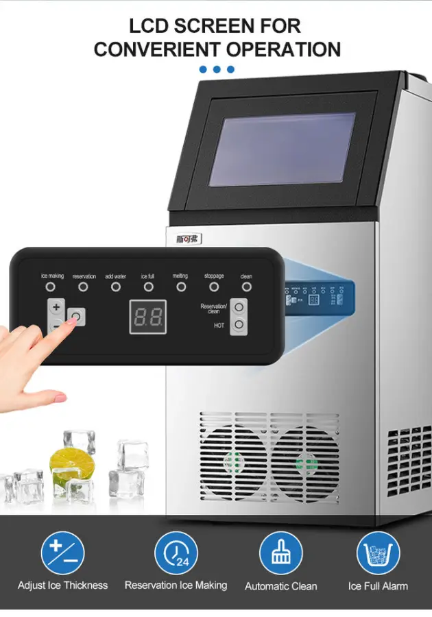 20KG 25KG 30KG 35KG 40KG 60KG 110V 220V Commercial Efficient Ice Making Machines Using Commercial Ice Cubes for Bars — image 7