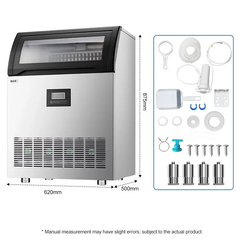 ETL Certified Free Stand Ice Maker Stainless Steel Self-contained Commercial Ice Maker Machine Cube Ice Machine for Restaurant — image 7