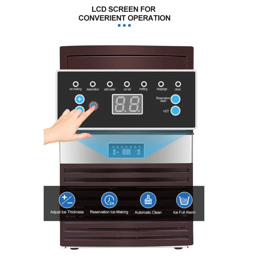 Hot Sale Commercial Ice Machines 220V Utility Square Ice Maker 20kg Industrial Application for Business Storage — image 3