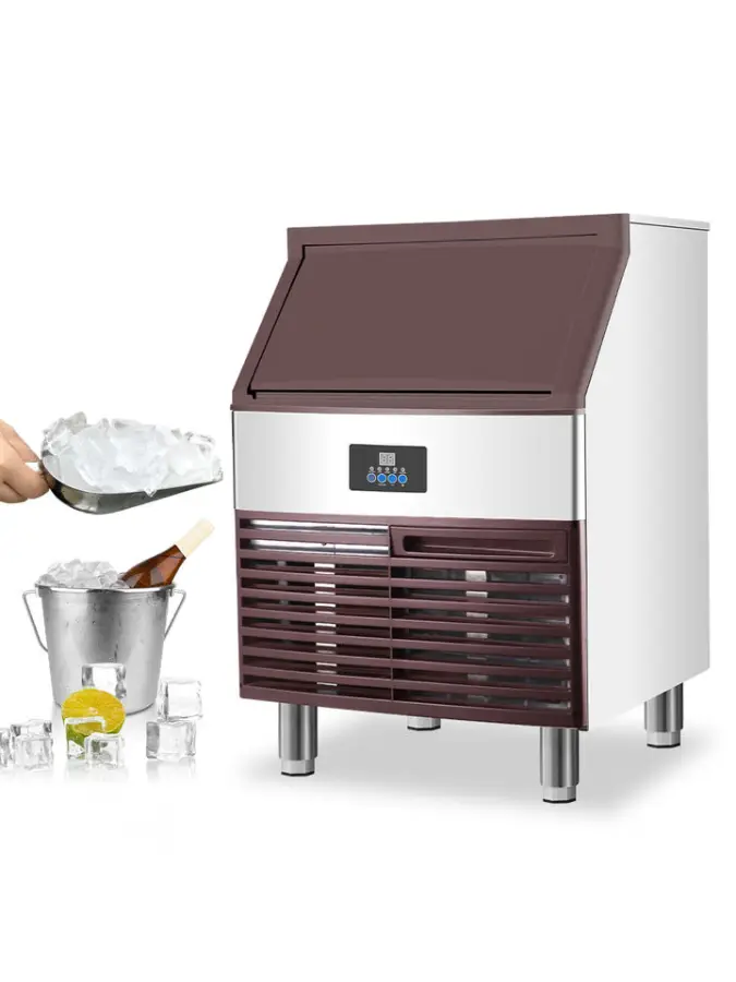 SKOFO Commercial High Quality Stainless Steel Touchpad Control Electric Cube Ice Maker Machine 90Kg/Day Hotel Household Use — image 4
