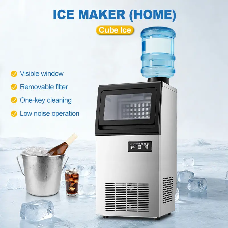 Popular Home Countertop Ice Maker Machine with 5kg Ice Storage Capacity 110V/220V Compressor and Water Pump-Quality Supplier — image 4