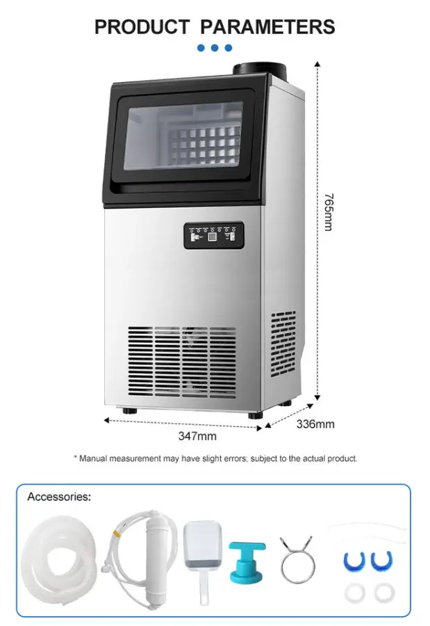 Popular Home Countertop Ice Maker Machine with 5kg Ice Storage Capacity 110V/220V Compressor and Water Pump-Quality Supplier — image 5