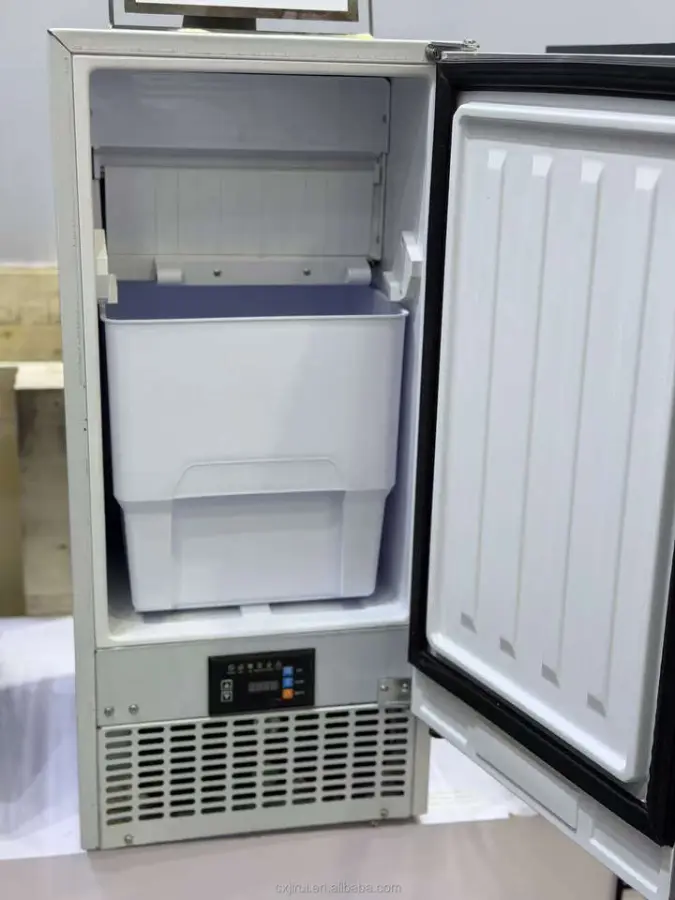 100 Lbs/Day Undercounter Built-in Ice Maker Machine Reversible Door Commercial Use Tap Water Input Ice Cube Maker 10KG S — view 2