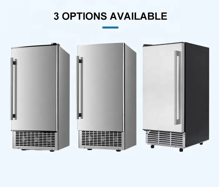 100 Lbs/Day Undercounter Built-in Ice Maker Machine Reversible Door Commercial Use Tap Water Input Ice Cube Maker 10KG S — view 4