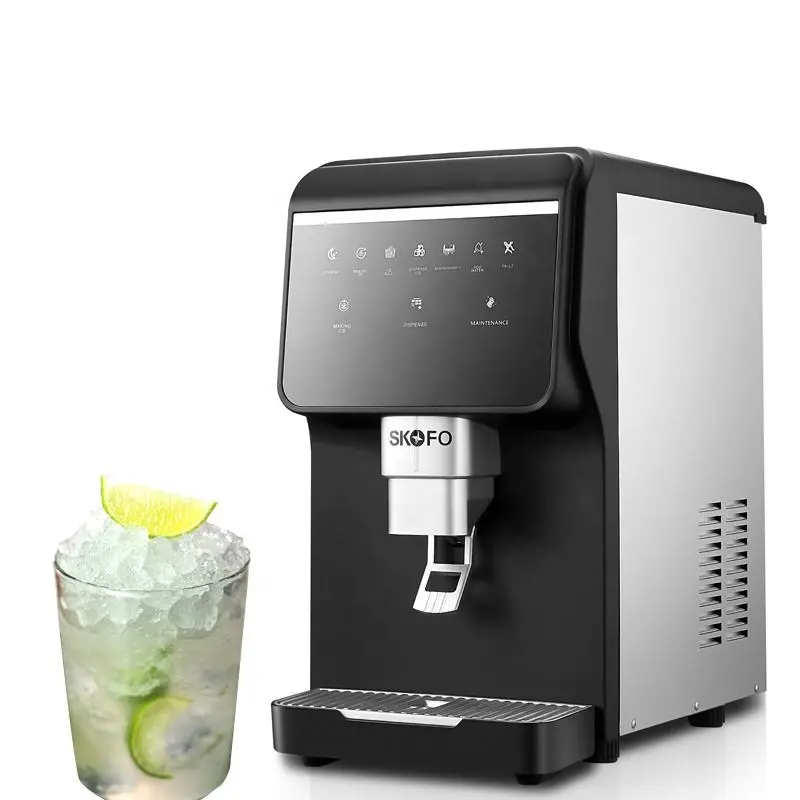 Electric Countertop 25kg/Day Fast Ice Making Soft Chewable Household Hotel Use Touch Screen Control Air Cooling Nugget I — view 6