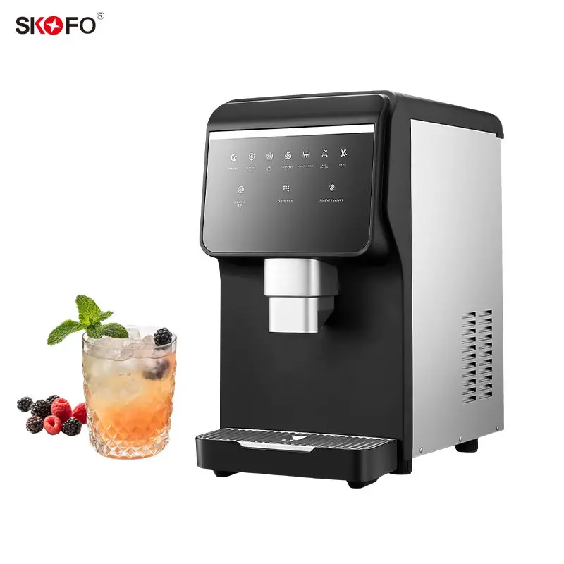 Commerical Nugget Pellet Chewable Ice Maker Dispenser for Cafe, Office Building — view 1