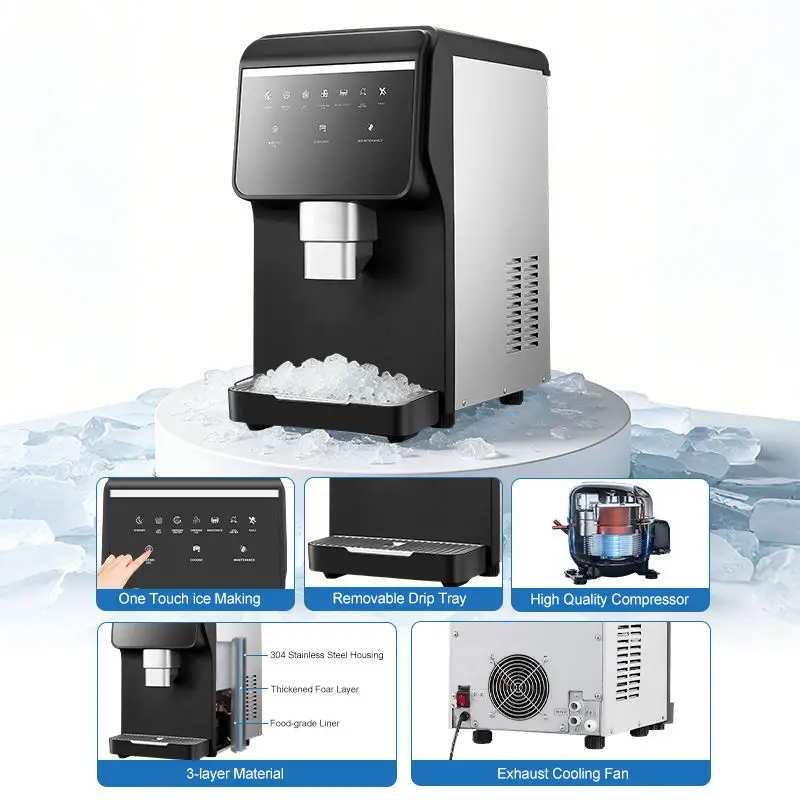 Commerical Nugget Pellet Chewable Ice Maker Dispenser for Cafe, Office Building — image 4