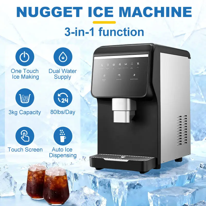 Commerical Nugget Pellet Chewable Ice Maker Dispenser for Cafe, Office Building — image 5