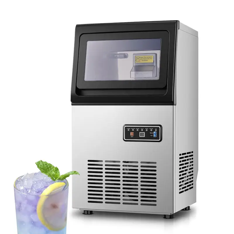 SKOFO 30Kg/Day Electric Portable Stainless Steel Nugget Ice Maker Class Energy Efficiency Touchpad Control for Commercia — view 1