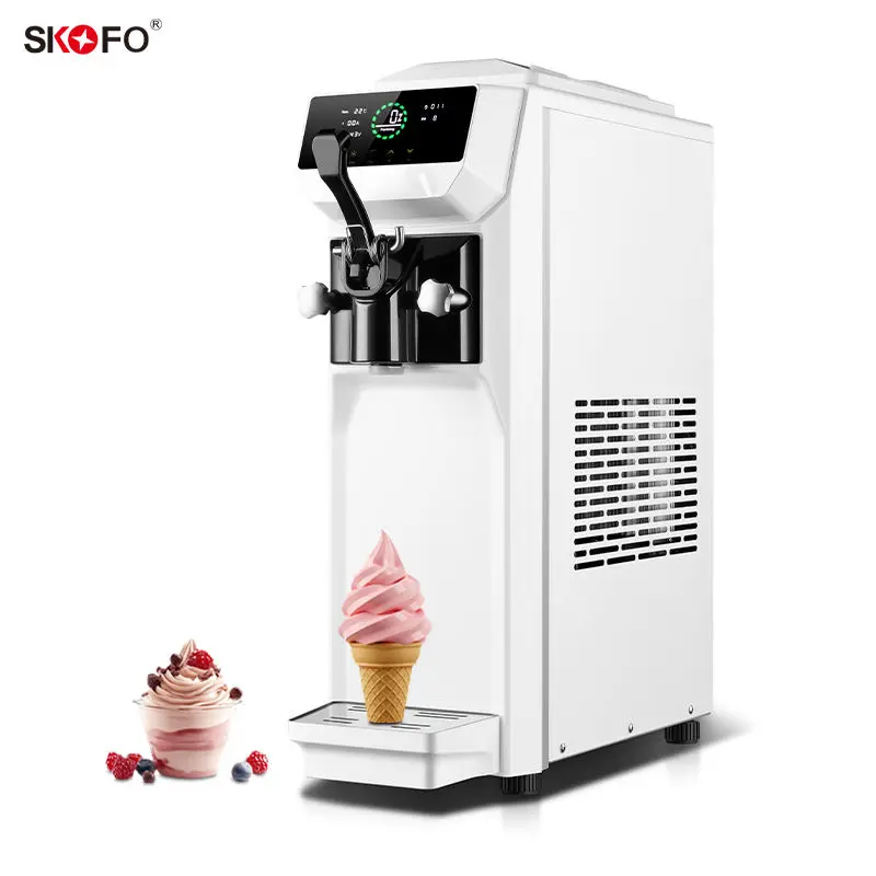 2022 New Technology Electric 220V Stainless Steel Automatic Soft Ice Cream Machine 7 Inch LCD Touch Screen Table Top Com — view 1