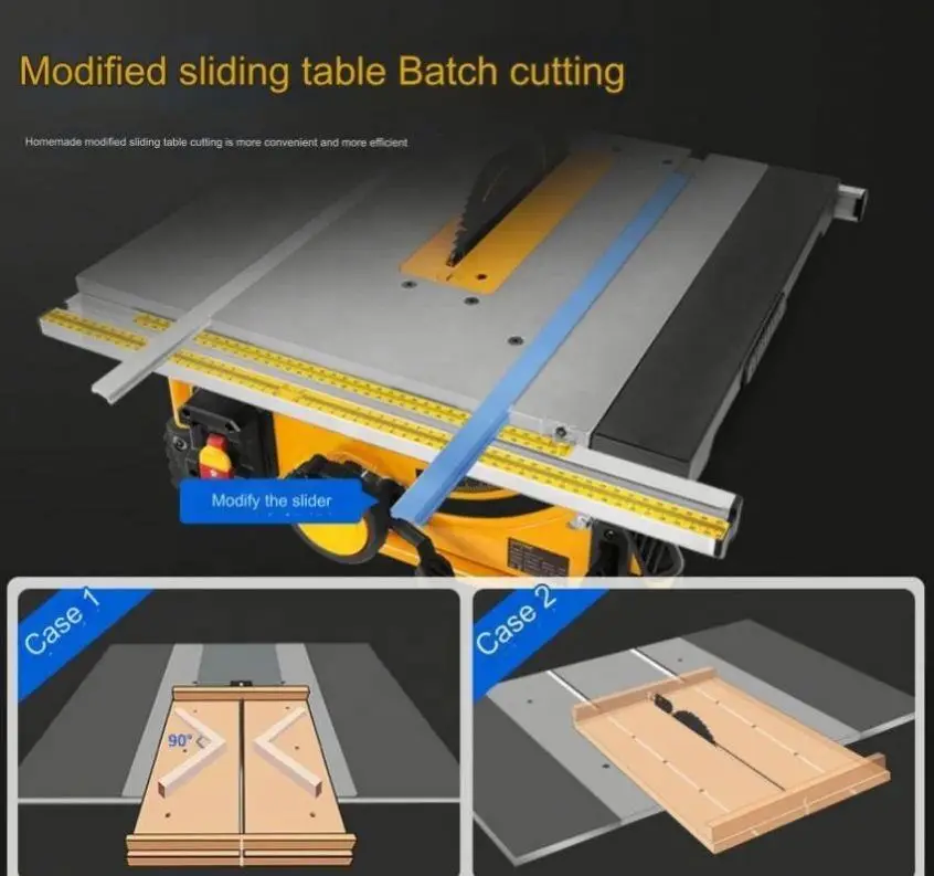 10 Inch Portable Table Saw Retractable Table Saw Board Cutting Line Cutting Saw Router Platform for Woodworking — image 4
