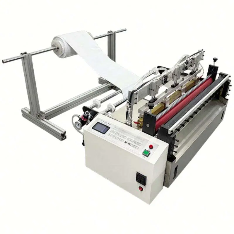High Performance Automatic Pp Plastic Film Polybag Polythene Bag Sheet Roll Cutting and Sealing Plastic Bag Making — image 3