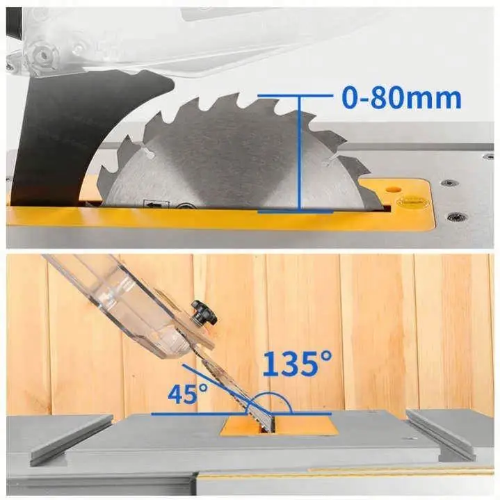 1500W 8 Inch Circular Table Saw with Motor 220V 210MM Plank for Home & Factory Use — image 6