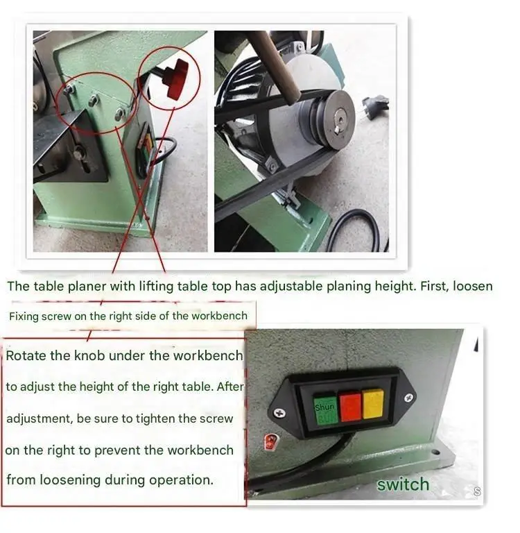 WEIYE 150mm Multifunction Wood-Working Machine 3-in-1 150mm Planer Table Sawmill Circular Saw Home Use-for Wood Cutting Panel — image 6