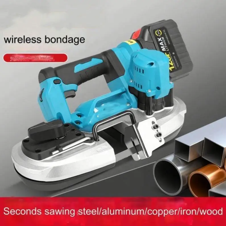 Mini Electric Band Saw Machine for Home Use & Industrial Wood/Metal Cutting New Condition Benchtop Bandsaw with Motor Co — view 3