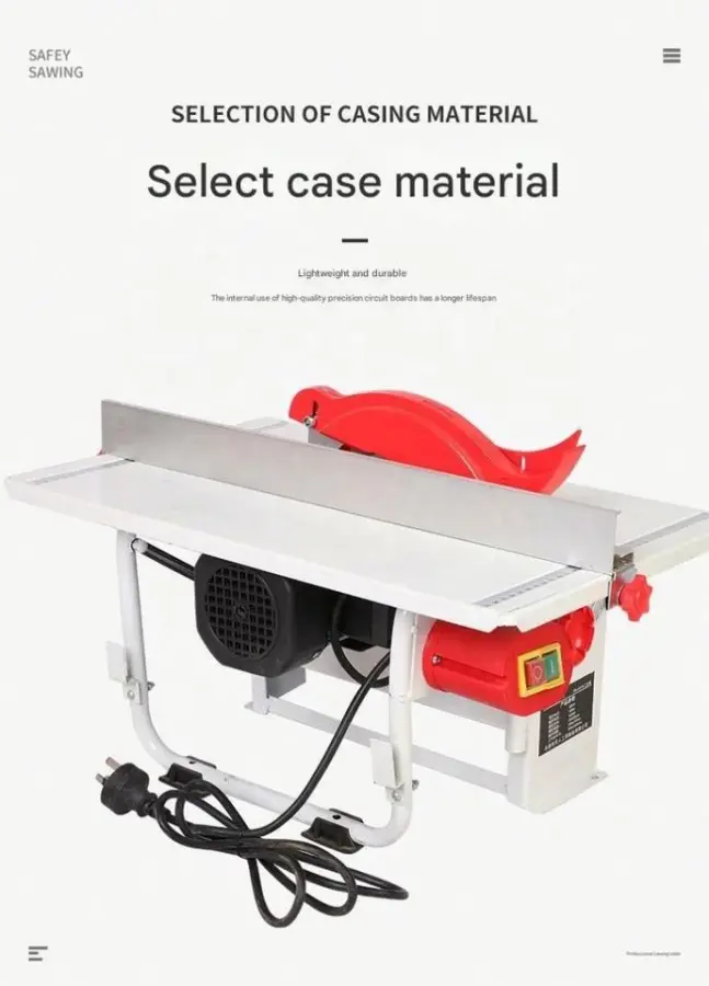 220V Wood-Based Panels Machinery Table Saw Machine Band Saw for Wood and Brick Sliding Table Panel with Core Motor Component — image 6