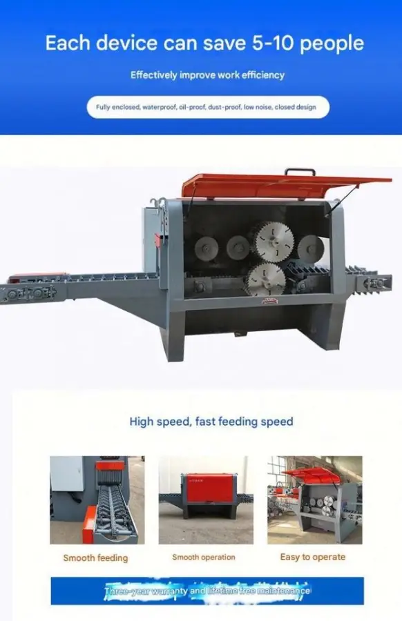 Automatic Cutting Machine for Large Wood Into Small Pieces — image 3