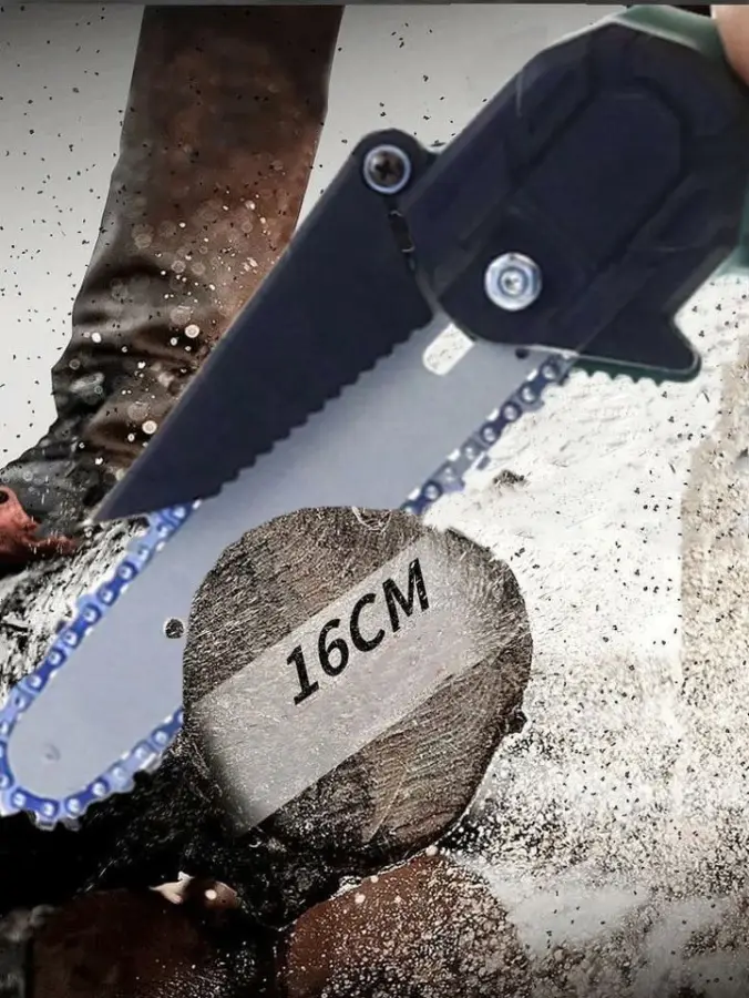 Portable Cordless Electric Chain Saw Machine Mini Handheld Electrical Wood Saw for Home Use for Tree Cutting — image 4