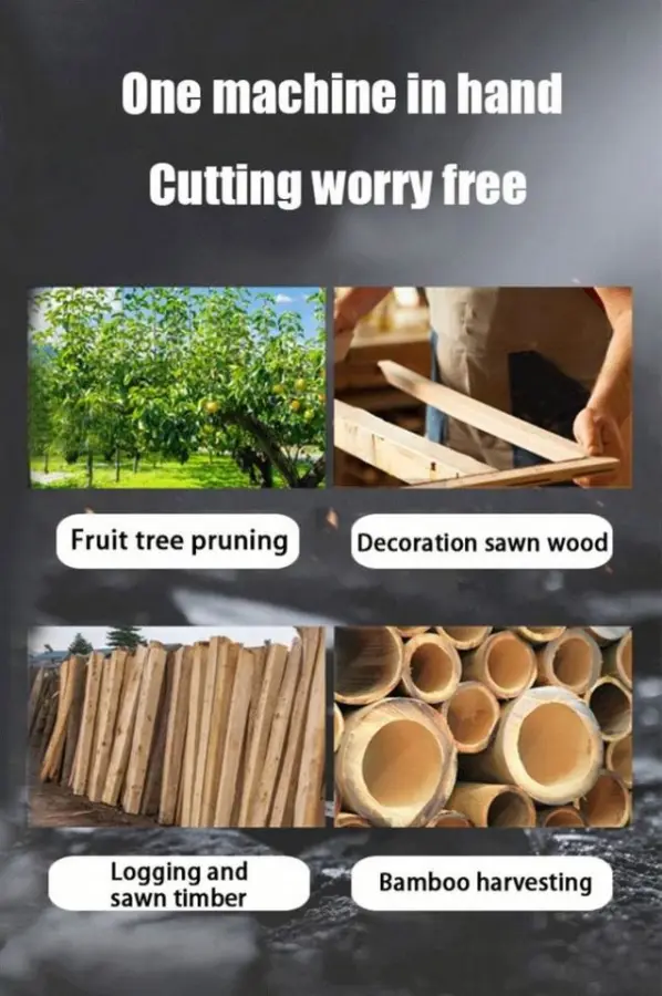 Portable Cordless Electric Chain Saw Machine Mini Handheld Electrical Wood Saw for Home Use for Tree Cutting — image 6