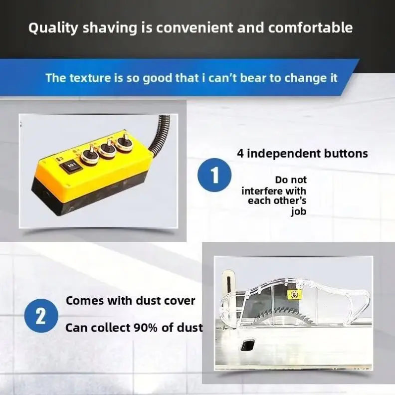 Precision Sliding Push Table Saw Folding Brushless Silent Dustless Submaster Woodworking Power Stand Work Station Mobile — image 6